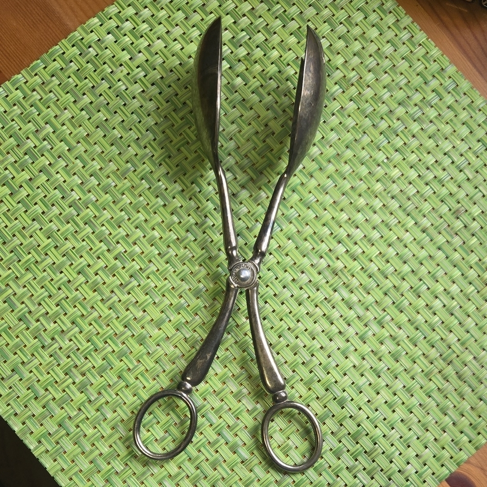 Vintage Silver Salad Tongs